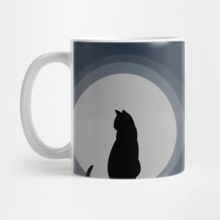 Cat under the moonlight Mug